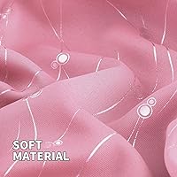 Vista 269 de BGment Room Darkening Curtains 95 Inches Long, Grommet Thermal Insulated Blackout Curtains with Wave Line and Dots Printed for Bedroom, 2 Panels