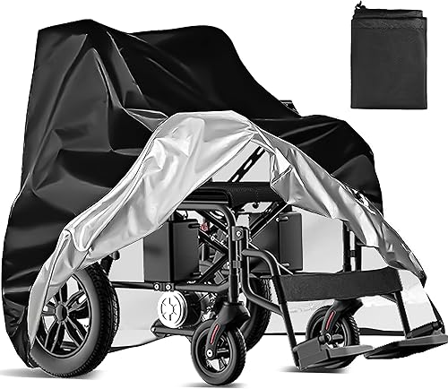 Miniatura 1 de Funda para silla de ruedas, funda para silla de ruedas eléctrica, funda para silla de ruedas para almacenamiento, resistente al agua y al polvo para