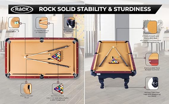 RACK Taurus 8-Foot Tournament Billiard/Pool Table Professional Competition Game Table