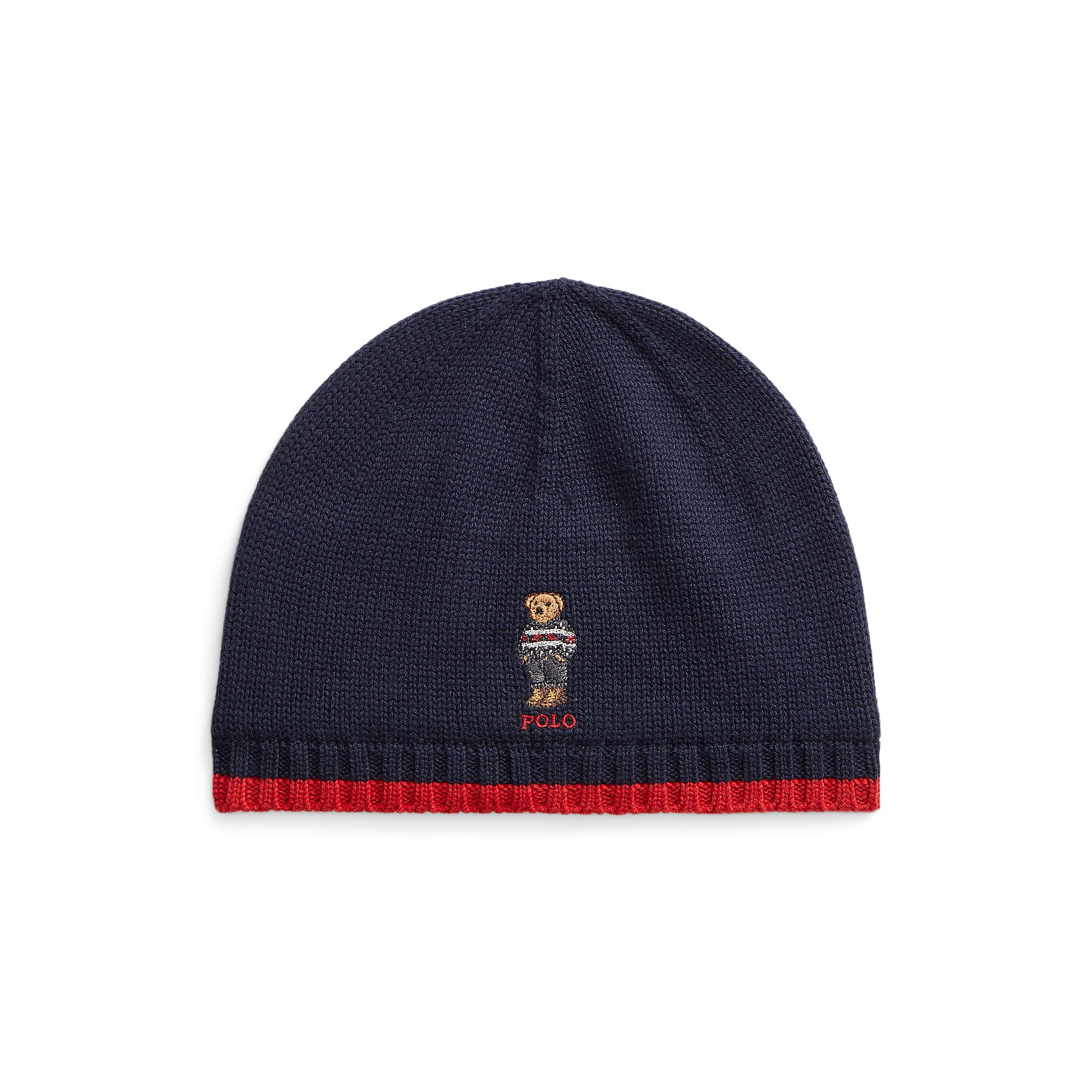 POLO RALPH LAURENBoy`s Polo Bear Cotton Beanie (4-7 Years, RL Navy(1001))