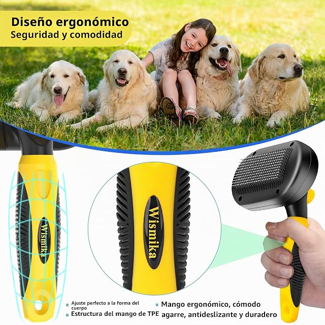 Foto 5 de 6 de Wismika Cepillo Perro & Cepillo Gatos,Autolimpiante Cepillos de Aseo Para Mascotas para Pelo Largo…