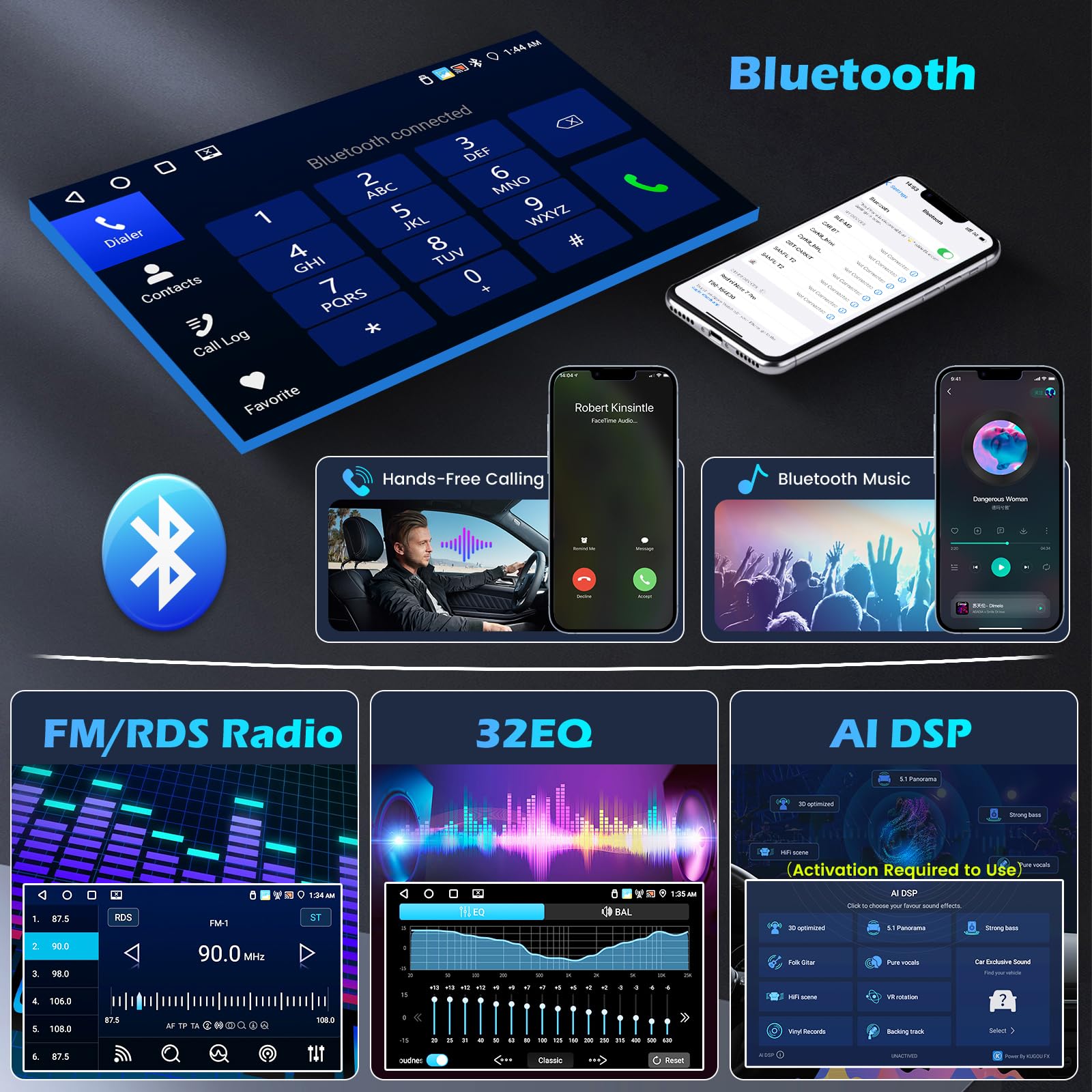 Radio 8 Core/4G + 64G do Dacia Duster Sandero Logan Docker Radio samochodowe 2 Din Android 15 Wireless Carplay Android Auto 8 cali ekran dotykowy z GPS WiFi AHD kamera cofania MIC