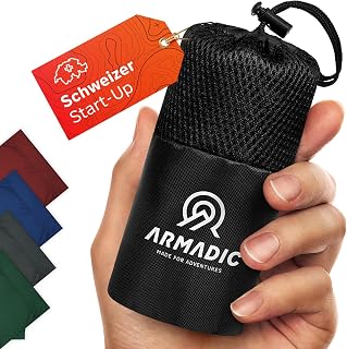 Hüttenschlafsack aus Mikrofaser oder Bio-Baumwolle (nur 230g / 370g) - Ultra leicht, klein und dünn. Reiseschlafsack, Schlafsack Inlett, Inlay I Ideal für Backpacking, Hostels und Berghütten