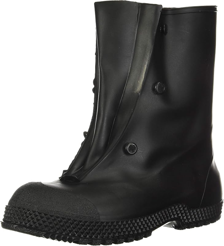 Honeywell Safety 11001-03-MD Servus SuperFit 12" PVC Dual-Compound Men's Overboots, Black & Yellow (11001-Bagged)