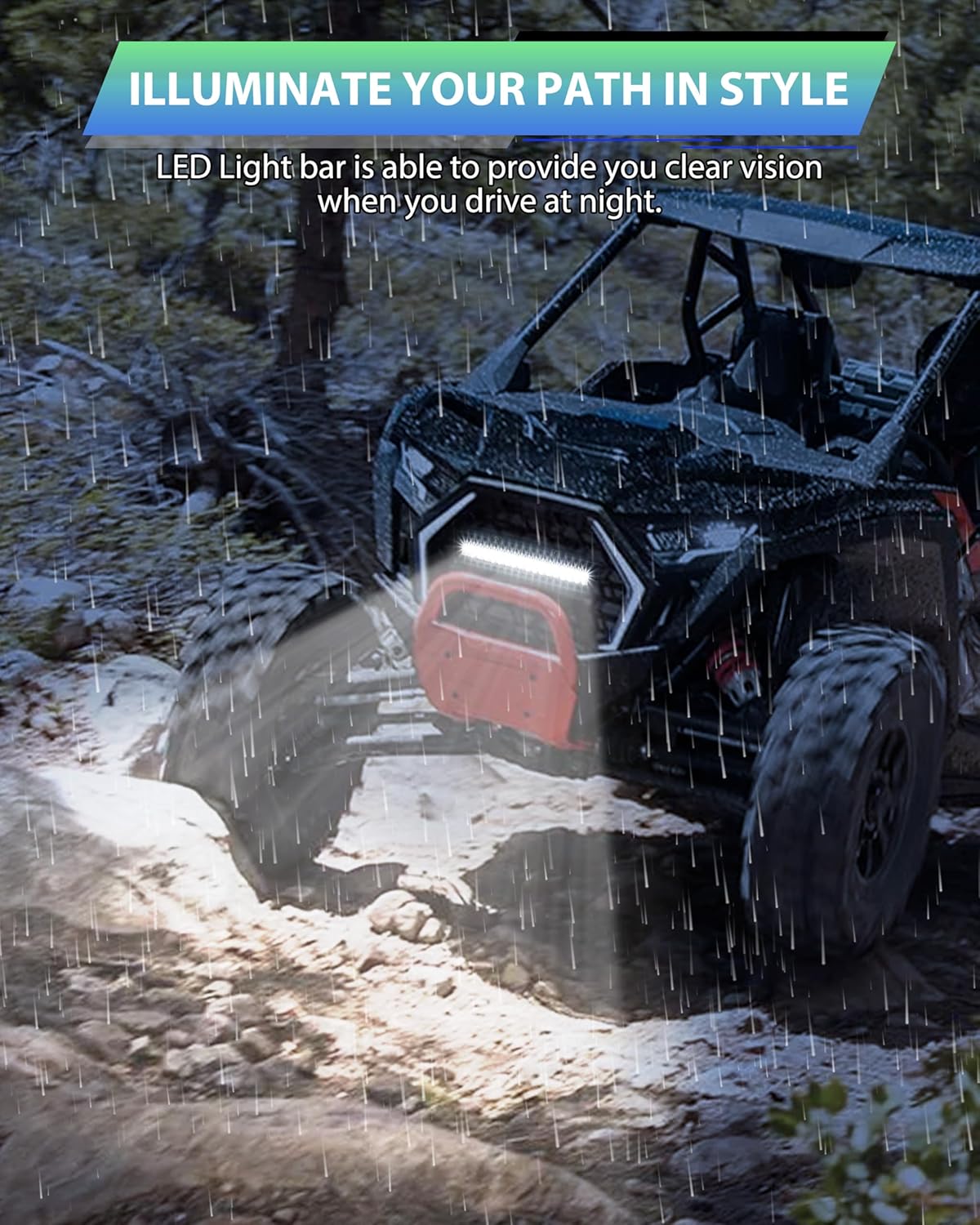 Front Grill with LED Light Bar for Polaris RZR PRO XP/PRO R/PRO S 2025, UTV PP Mesh Grille with Spotlight for RZR PRO Accessories, Replace OEM #5465595-070, #5459950-070
