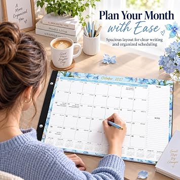 Large Desk Calendar 2026-2027,Jul 2026-Dec 2027,Gannyfer 18-Month Calendar
