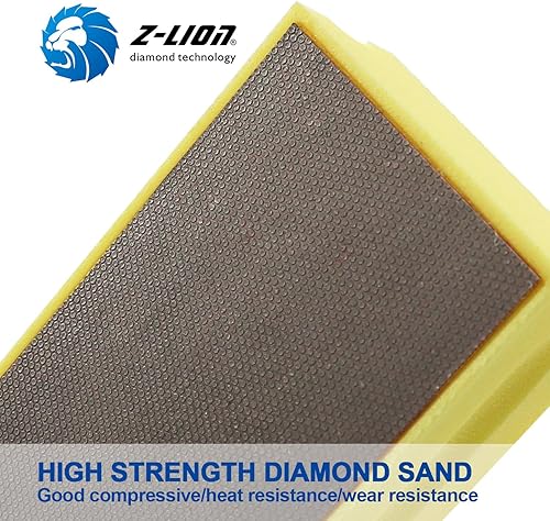 Miniatura 4 de Z-Lion Almohadillas de pulido a mano de diamante Almohadillas de pulido galvanizadas Bloque de espuma trasera para piedra de vidrio Concreto