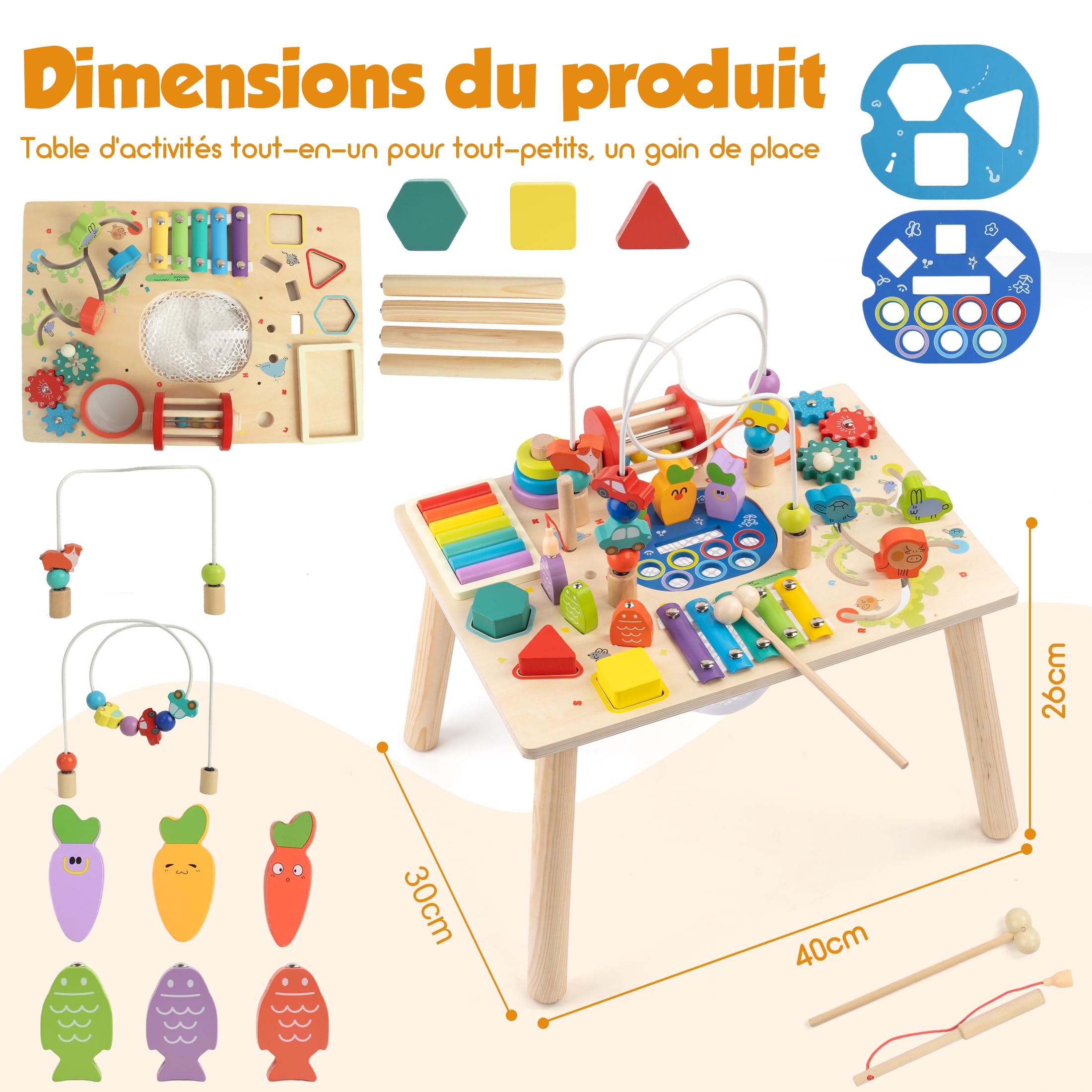 XIAPIA 12 in 1 Table d'Activité Bébé 2 3 4 an,Table d'éveil bébé 12+ Mois