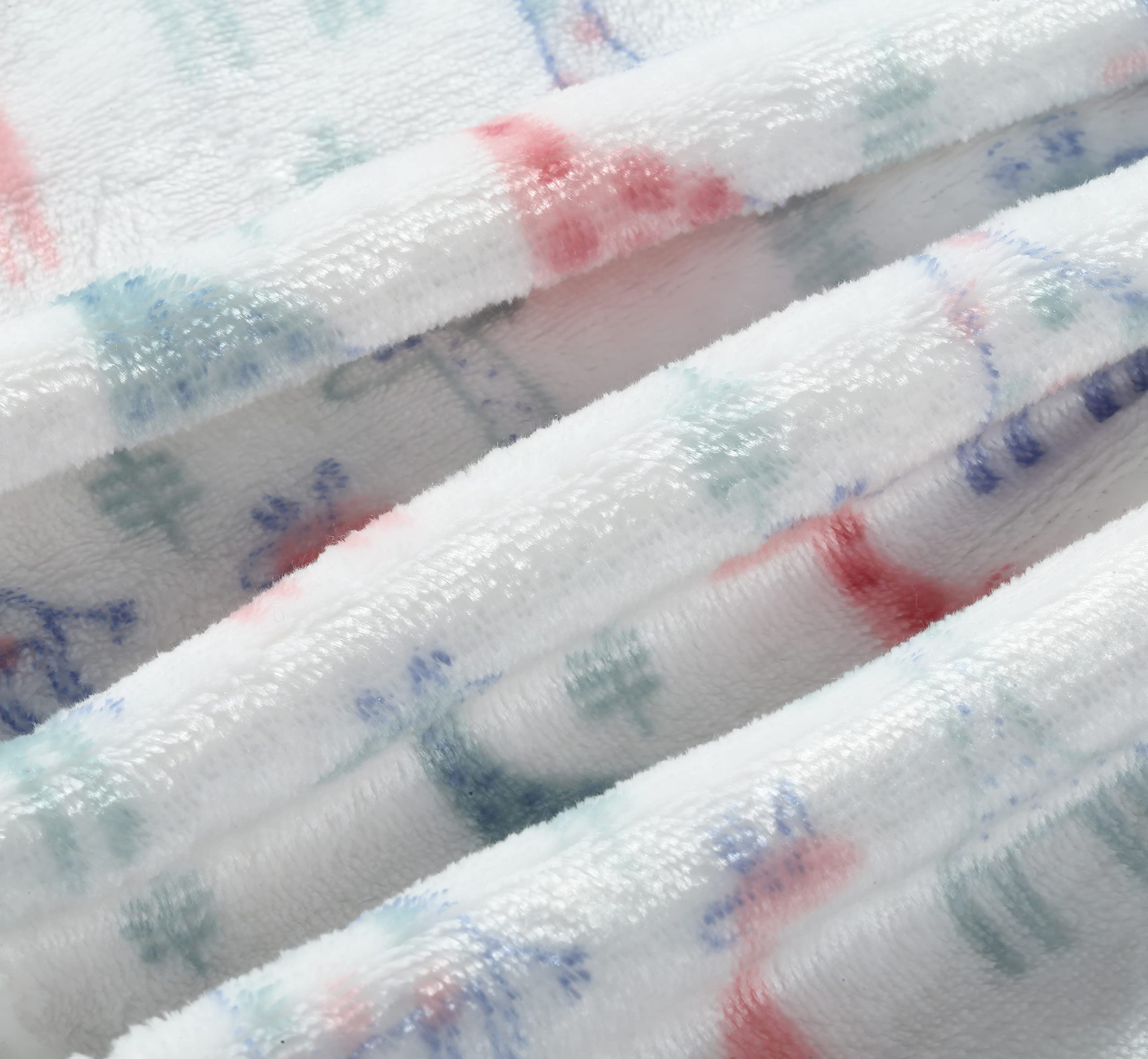 CREVENT, Graziosa copertina per bambini e bambine in morbidissimo peluche, per culla e passeggino, adatta a tutte le stagioni (75 x 100 cm, avorio, motivo con giraffa)