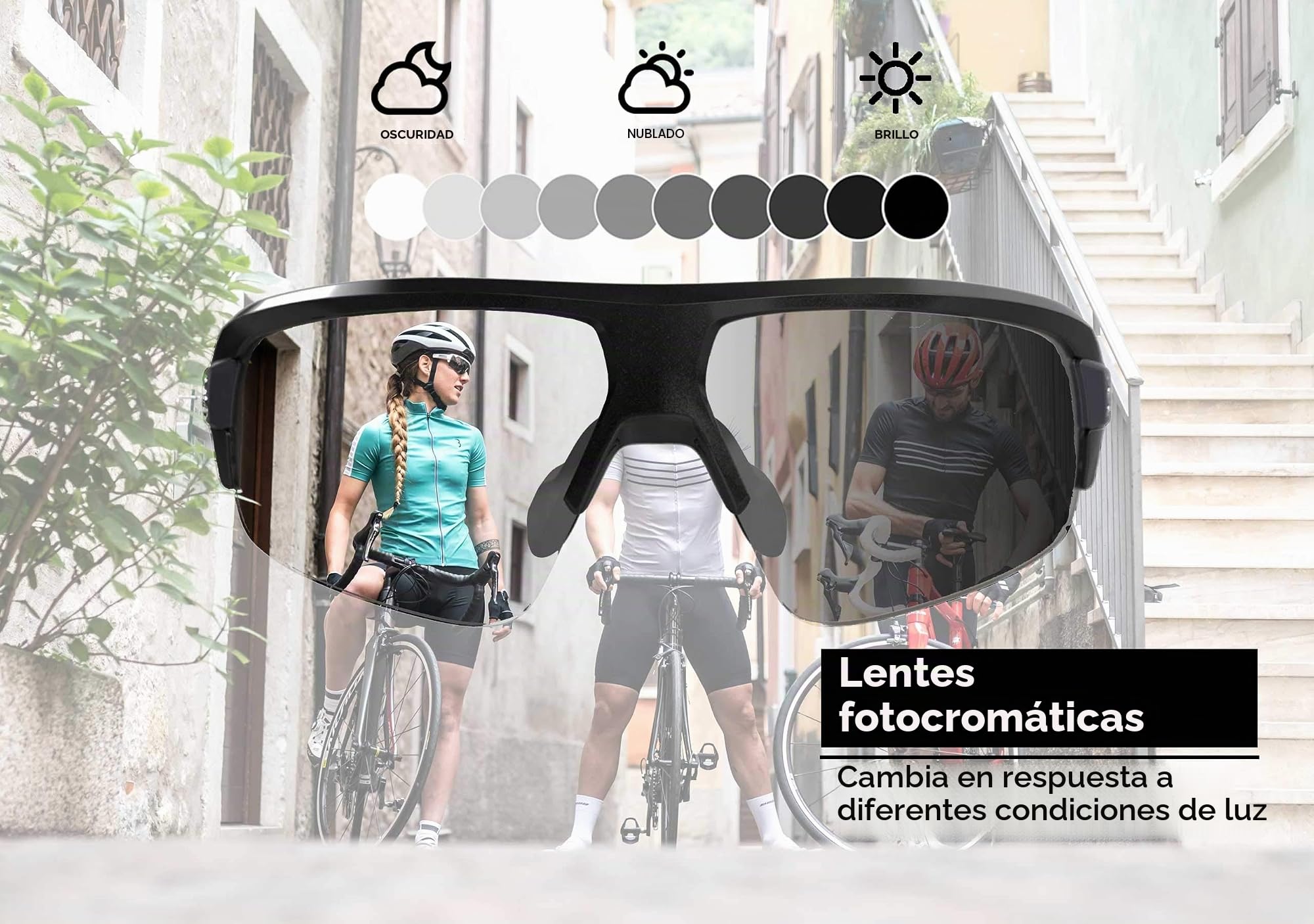 BBB Unisex Impulse Reader Ph Cycling Glasses with Photochromic Lenses +2.0 Dioptre Magnetic Interchangeable System Lightweight Sport Sunglasses UV Protection for Bike Riding Mens Womens (pack of 1)