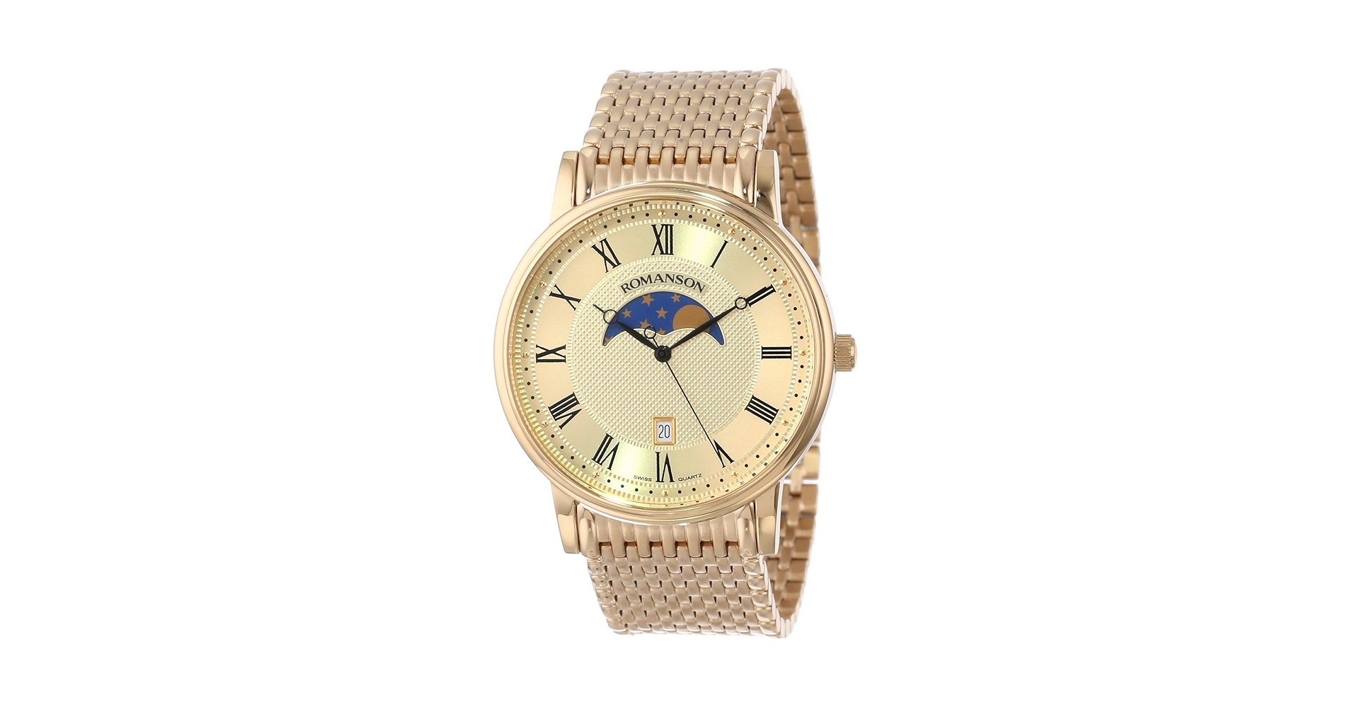 Romanson腕時計 Romanson Men's 'Classic' Swiss Quartz Stainless Steel Dress