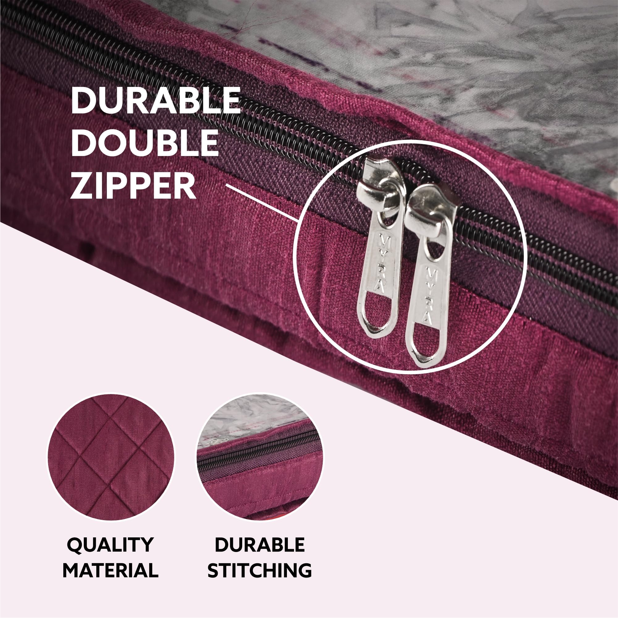 Kuber Industries Saree Cover | Kleideraufbewahrungstasche | Anzug-Verpackungsabdeckung | Stoffaufbewahrungs-Organizer | Kleiderschrank Tuch Aufbewahrung Organizer mit Reißverschluss | Seitliche