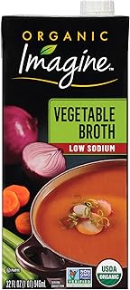 Imagine Organic Low Sodium Vegetable Broth, 32 fl oz (Pack of 6)