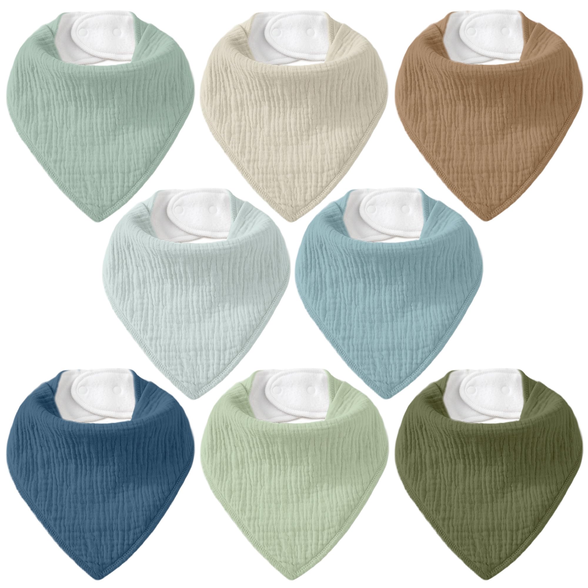 CIVARUA KIDS Muslin Baby Bibs 8 Pack - bibs and burp cloths | Mubboo