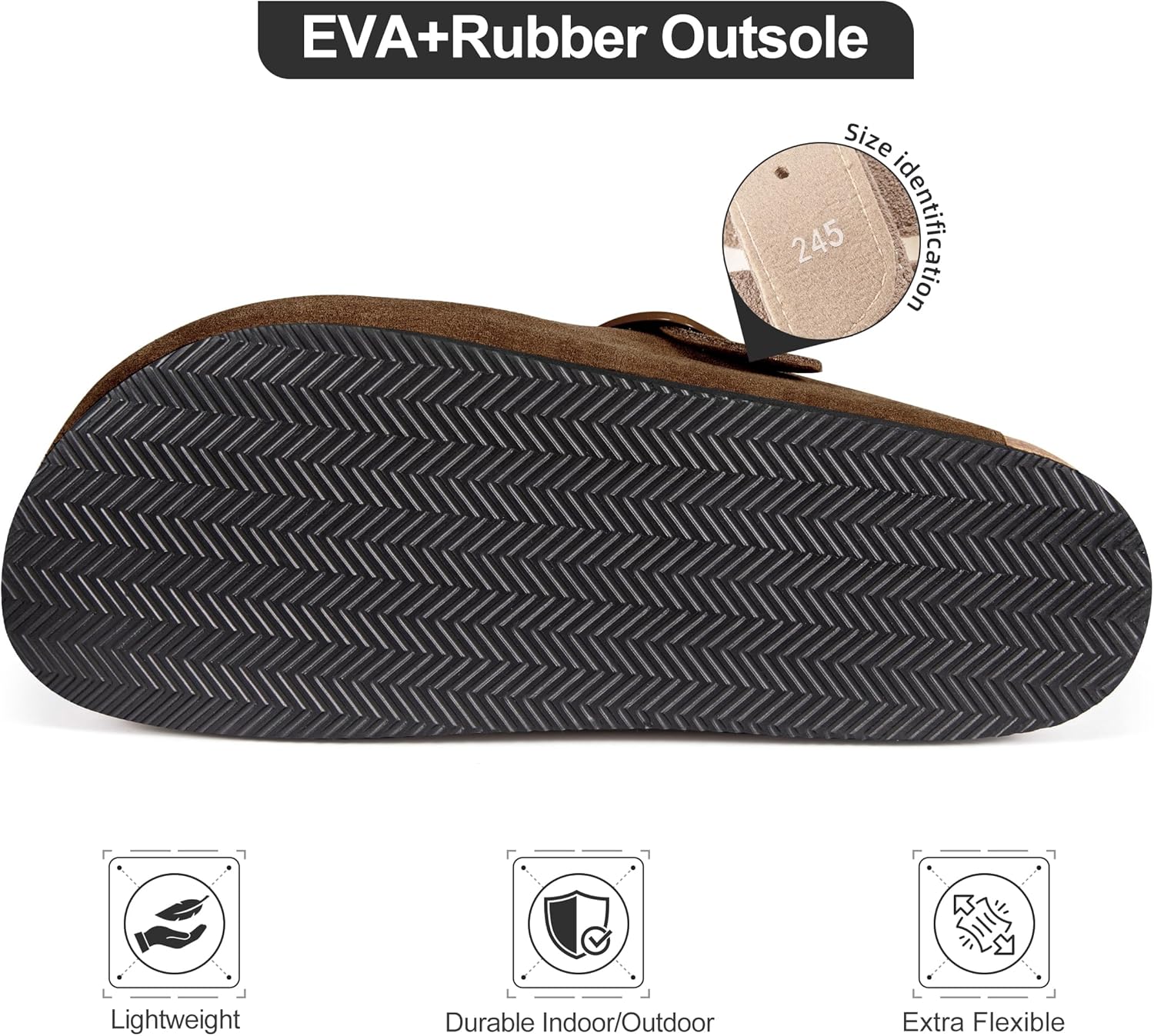 Women's Fuzzy Suede Clogs Leather Mules Fur Lined Soft Non Slip Potato Shoes with Arch Support - Image 5