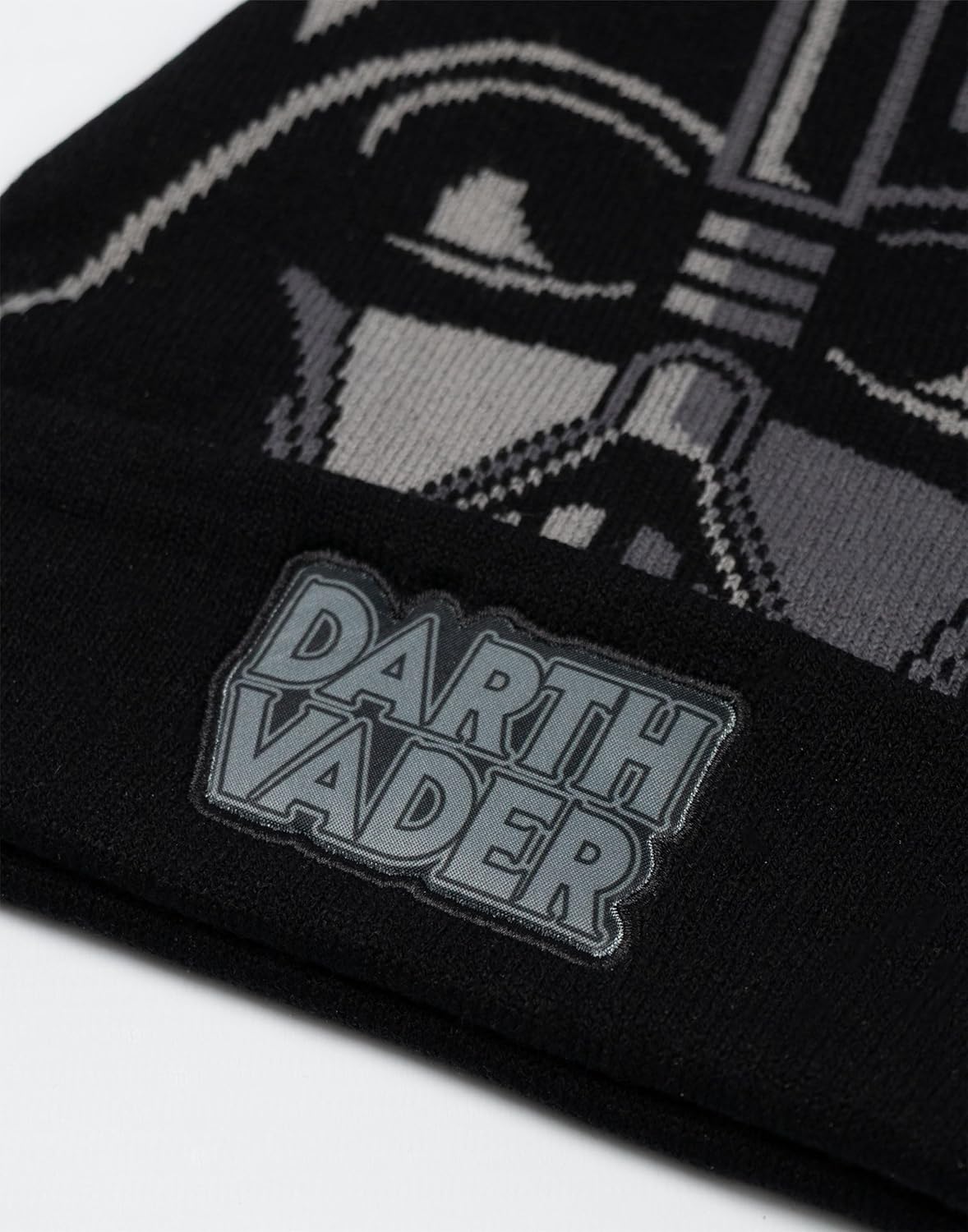 STAR WARS Darth Vader Boys Black Beanie and Gloves Set | Warm Winter Accessories for Kids