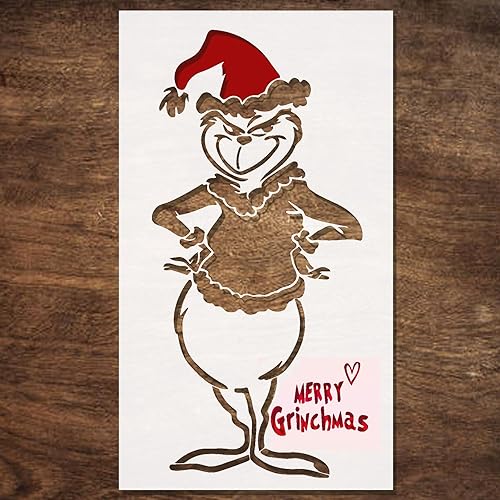 DLY Lifestyle Plantilla de Navidad grande (10 x 17.5 pulgadas), plantillas de Navidad y plantillas para pintar sobre madera, lienzo y más