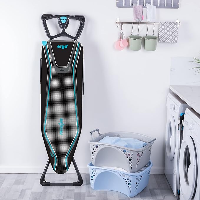 Minky Homecare Ergo Prozone Ironing Board, 48 inch x 15 inch Gunmetal and Blue