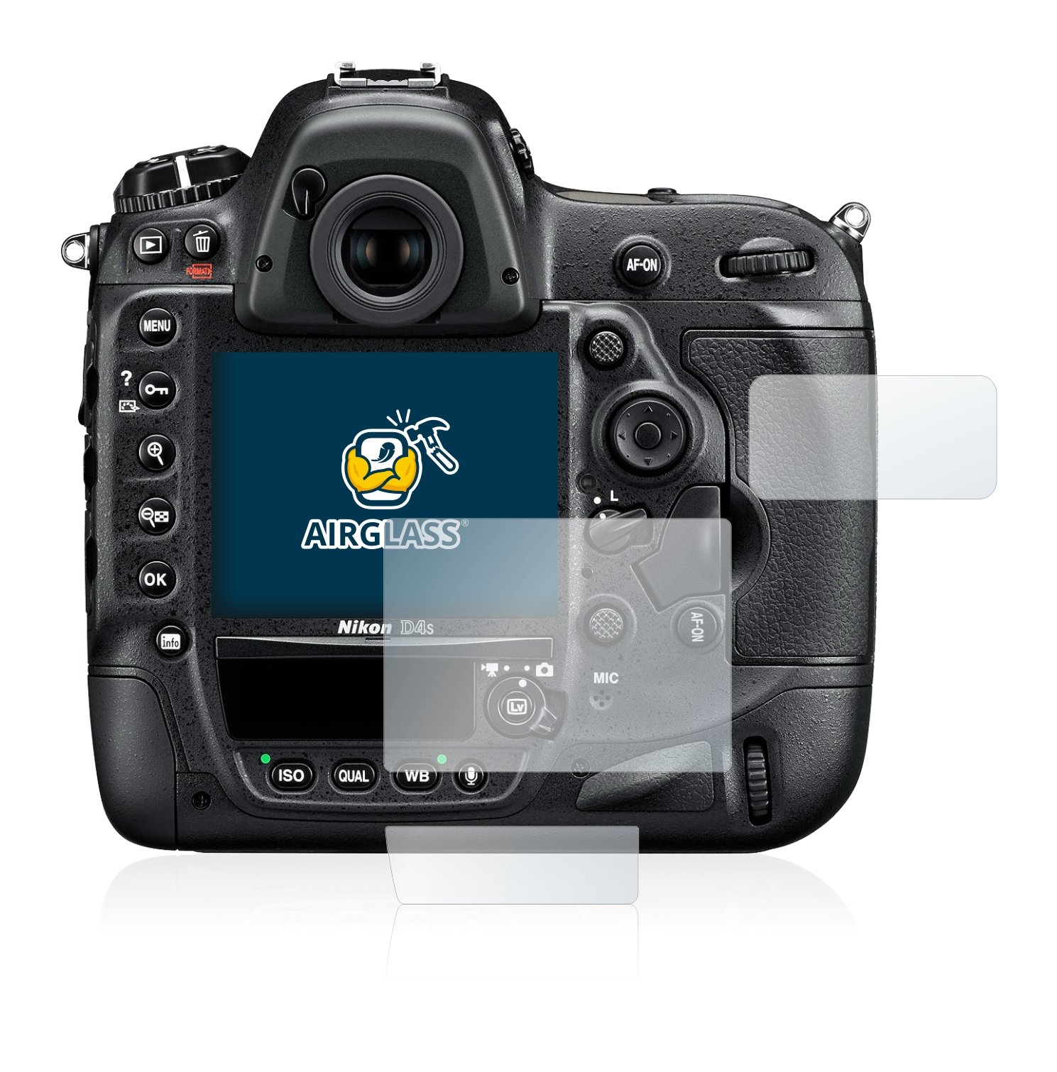 Brotect AirGlass Pellicola Protettiva In Vetro Ibrido Per Nikon D90 (3 Pezzi) [9H] Trasparente E Anti-Impronta