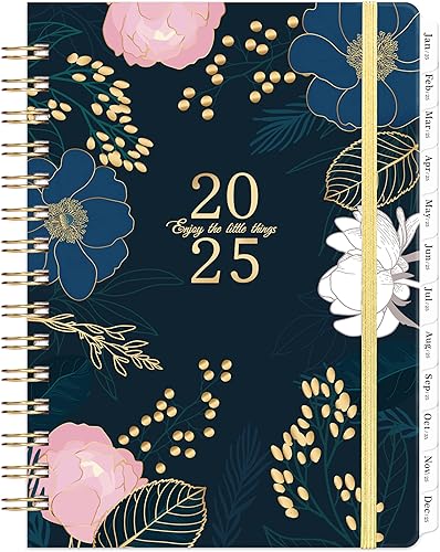 Agenda 2025 – Agenda 2025, enero 2025 – diciembre 2025, planificador semanal y mensual 2025, 6.4 x 8.5 pulgadas, encuadernación de doble alambre,