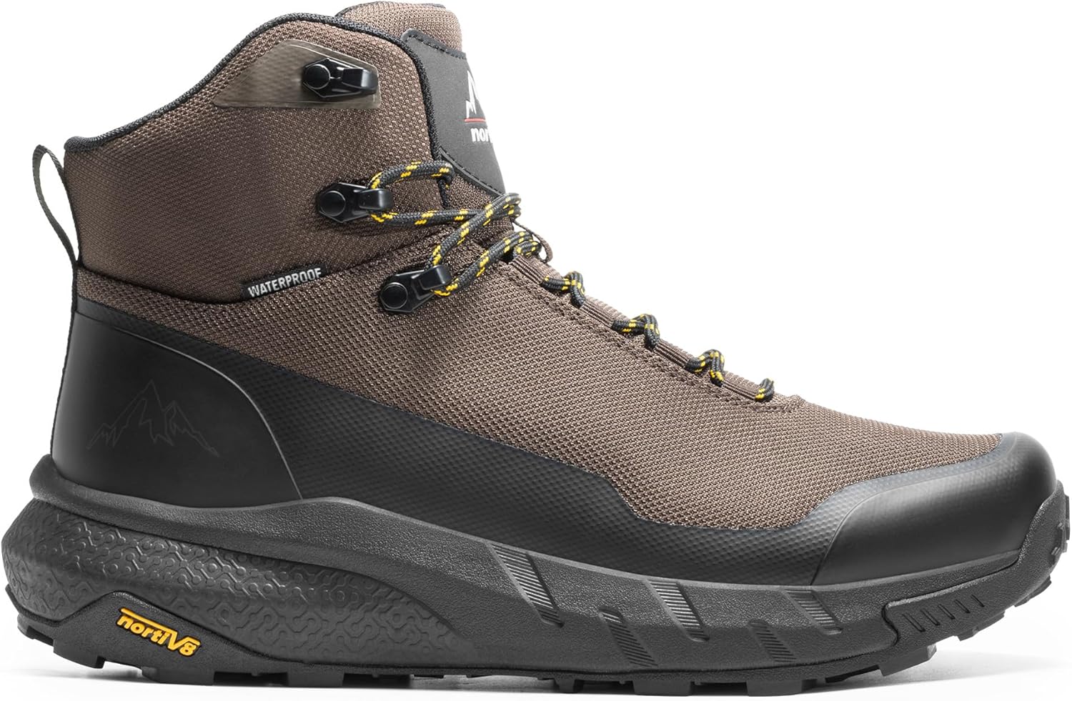 NORTIV 8 Men's Mid Waterproof Hiking Outdoor Lightweight Breathable Trekking Camping Mountaineering HydroTrek Shoes - Image 7