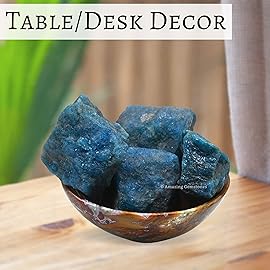 Amazing Gemstone Apatite Raw Crystals and Healing Stones, Natural Rocks for Tumbling - DIY Raw Stones and Crystals, 2 Pieces