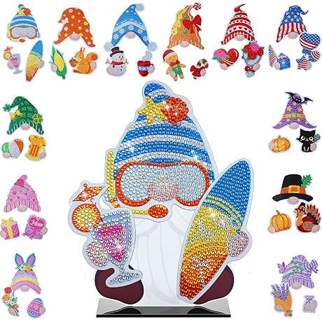 DIY Halloween Gnome Stand Decoration Diamond Painting