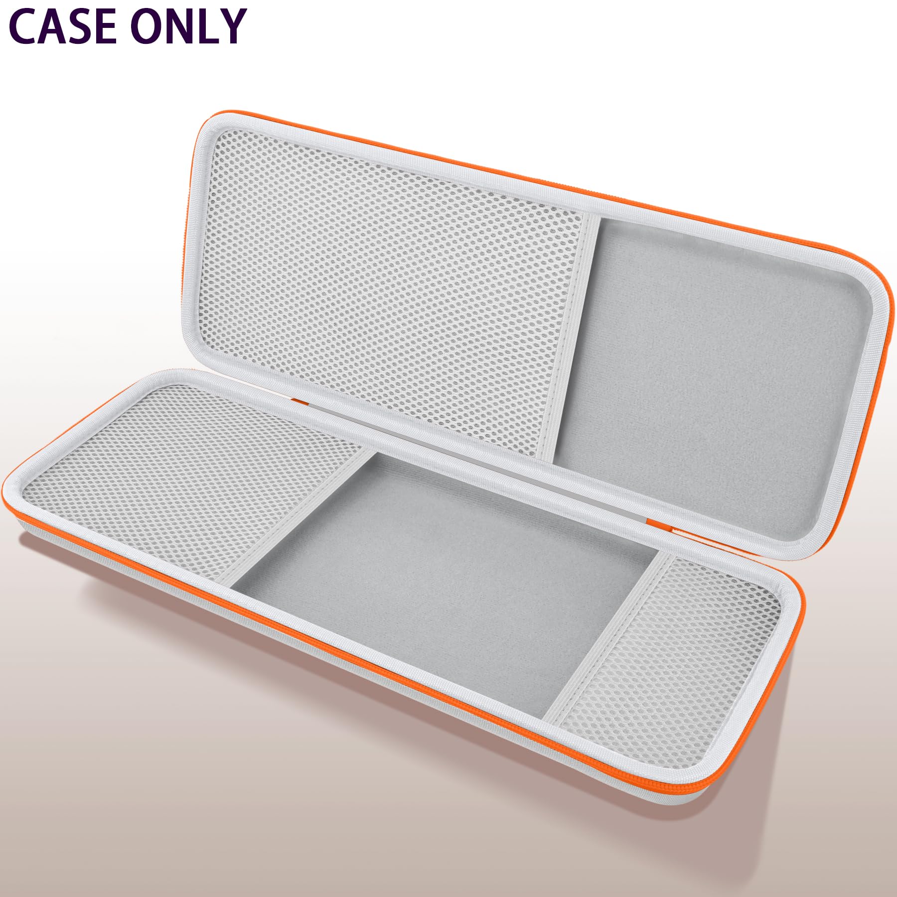 co2CREA Hard Case Compatible with Logitech POP ICON Combo, Bluetooth Keyboard and Mouse Combo (White Orange Case)