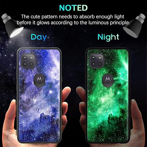 Miniatura 3 de BENTOBEN Funda compatible con Moto One 5G Ace (2021)Moto G 5G, delgada que brilla en la oscuridad, a prueba de golpes, híbrida protectora contra