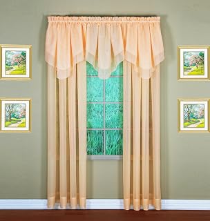 Today's Curtain Emelia Original Voile Panel 84", Peach, 60" W x 84" L