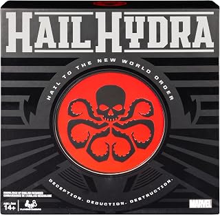 Spin Master Games Marvel, Hail Hydra Superhero Board Game Black Panther Hulk Captain America Red Skull Black Widow Spiderman, for Adults and Teens Ages 14 and up