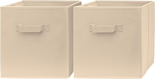 Contenedores de almacenamiento de cubos de 11 x 11 pulgadas, paquete de 2, cubos de almacenamiento de 11 pulgadas para dormitorio, sala de estar,