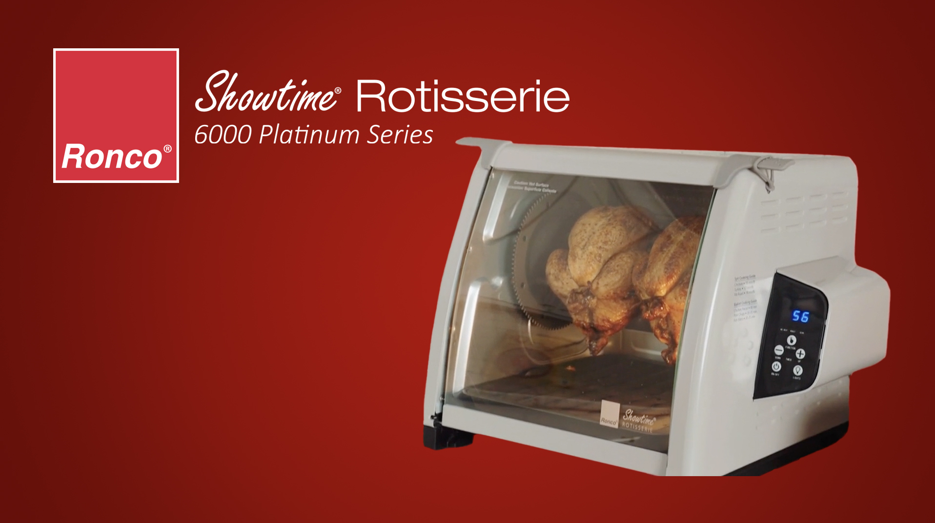 Ronco 6000 Platinum Series Rotisserie Oven, Digital Display, 12