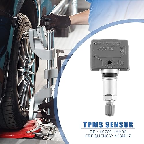 Miniatura 2 de X AUTOHAUX 4pcs 40700-1AY0A Sistema de monitoreo de presión de neumáticos Sensor TPMS Sensor 433MHz para Nissan 370Z 2022 para Nissan 370Z 3.7L V6