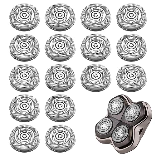 16 cabezales de repuesto para afeitadora, compatible con cuchillas de repuesto para afeitadora Skull Shaver Pitbull Gold PRO 4 cabezales