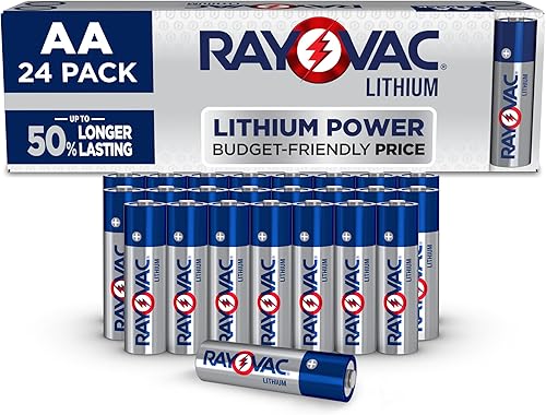 Rayovac Baterías AA de litio de 1,5 V (paquete de 24), baterías dobles A