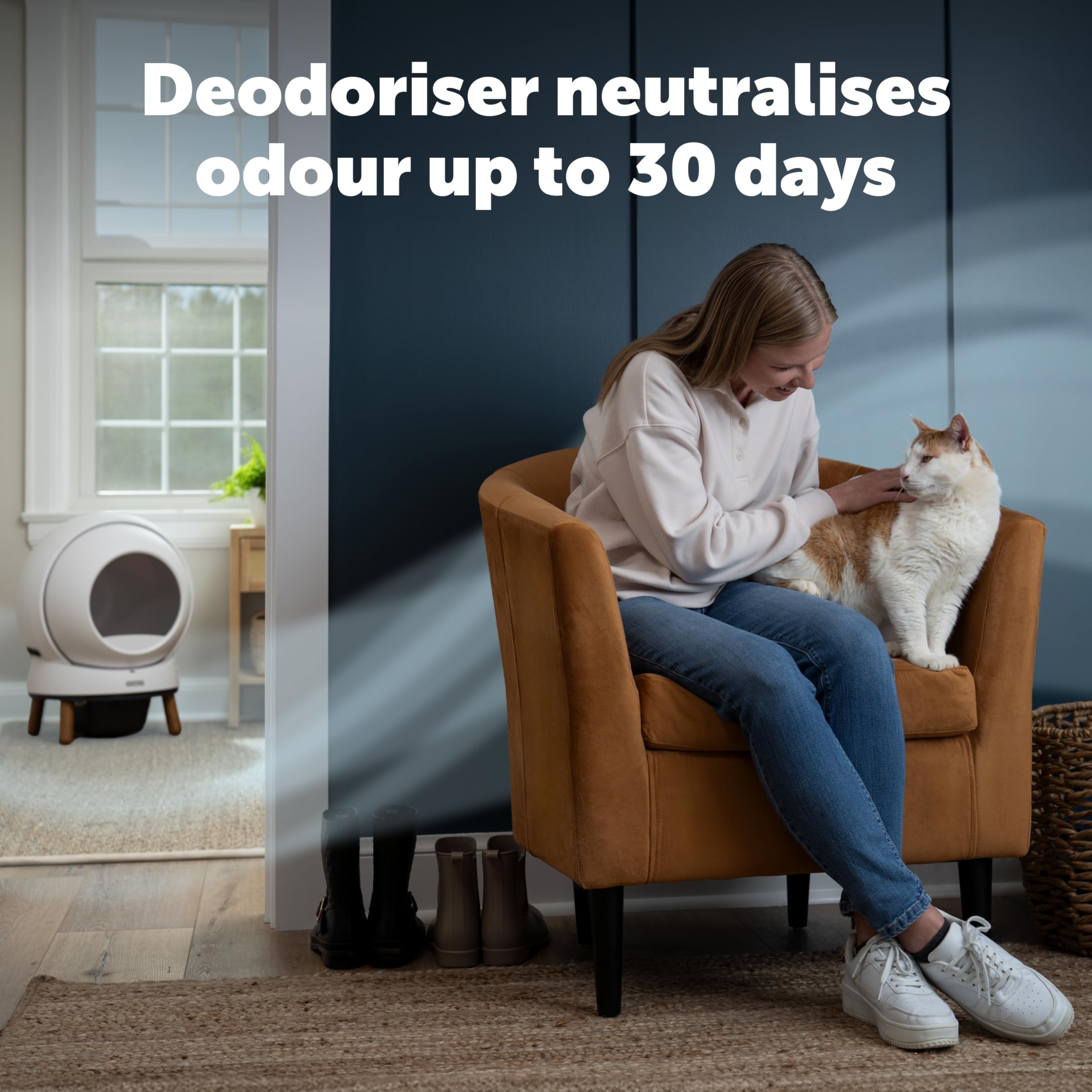 ScoopFree SmartSpin Dezodoratory do kuwety, ciesz się nawet miesiącem lepszej kontroli zapachu dzięki samoczyszczącej kuwecie ScoopFree SmartSpin (2-pak)