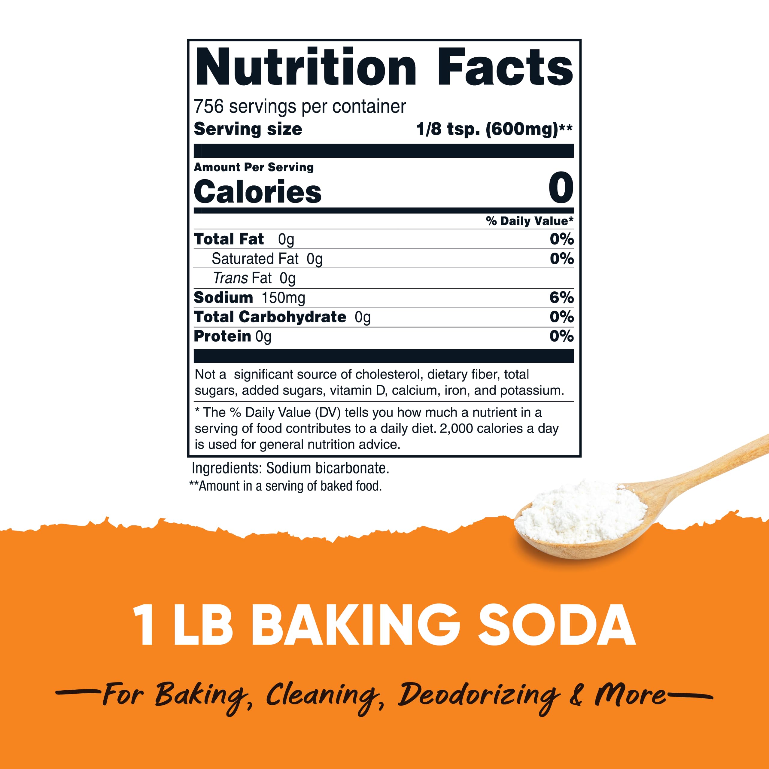 How to Clean a Mattress Using Baking Soda 1 Nutricost Pantry Baking Soda (1 LB) For Baking Cleaning & Deodorizing — product photo