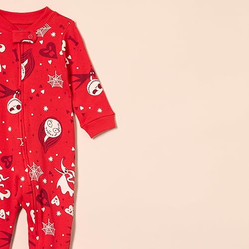 Vista 5 de Yaxa Essentials Disney Marvel Star Wars - Pijama unisex de algodón con pies para bebés y niños pequeños, paquete múltiple