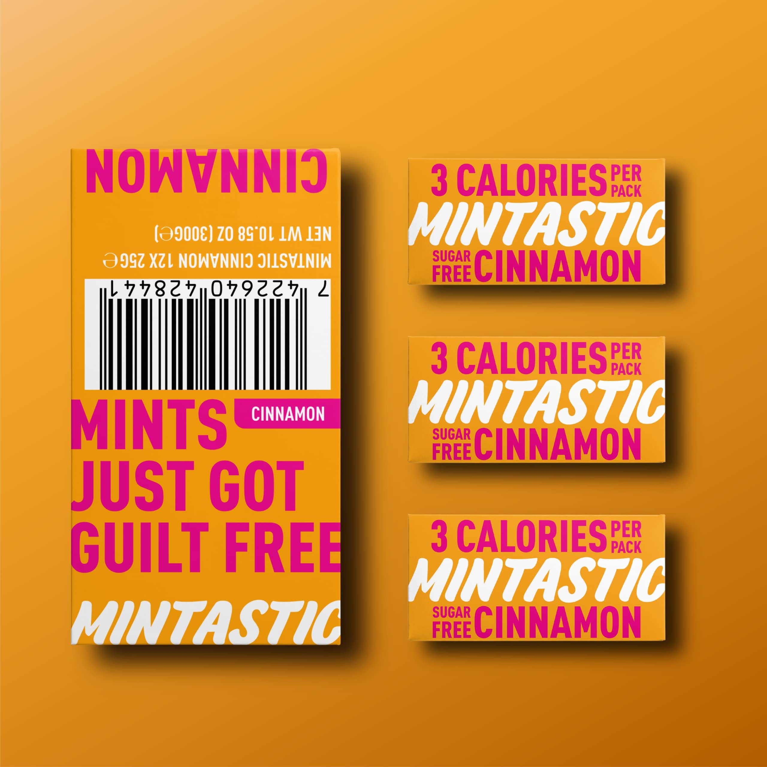 Mintastic® 3 Calories Sugar Free Mints Strawberry | 90% Less Calories! | 0 Net Carbs | Erythritol | Keto | Low Fat, Healthy Diet Candy | Aspartame Free | Vegan (12 Packs, 300 Breath Mints Candy)