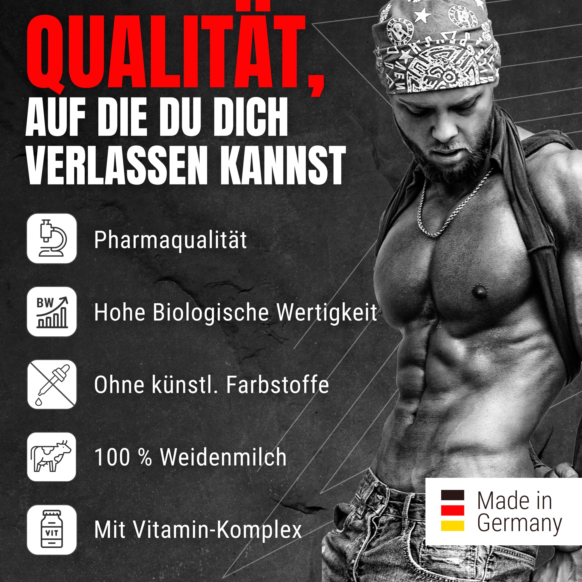 Powerstar SUPER HI PRO 128 | Mehrkomponenten Protein-Pulver Chocolate 1kg | Höchstmögliche Biologische Wertigkeit | Eiweiß-Pulver mit 78% Protein i.Tr. | Protein-Shake zum Muskelaufbau & Abnehmen