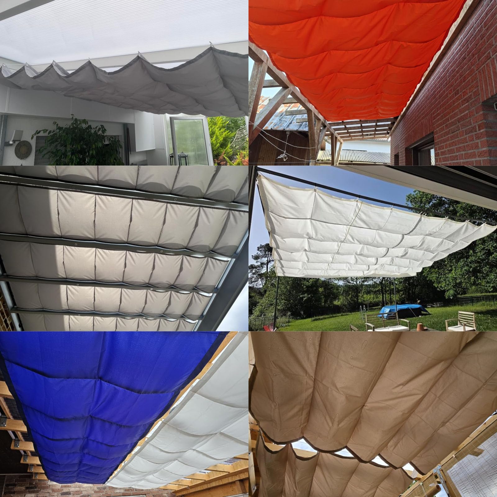 Toldo Vela de Sombra Retráctil 100 x 1150 cm Protección UV 98% Resistente Al Clima y Desgarro Resistente a Desgarros Impermeable Toldo Vela de Sombra para Terraza Jardín, Verde