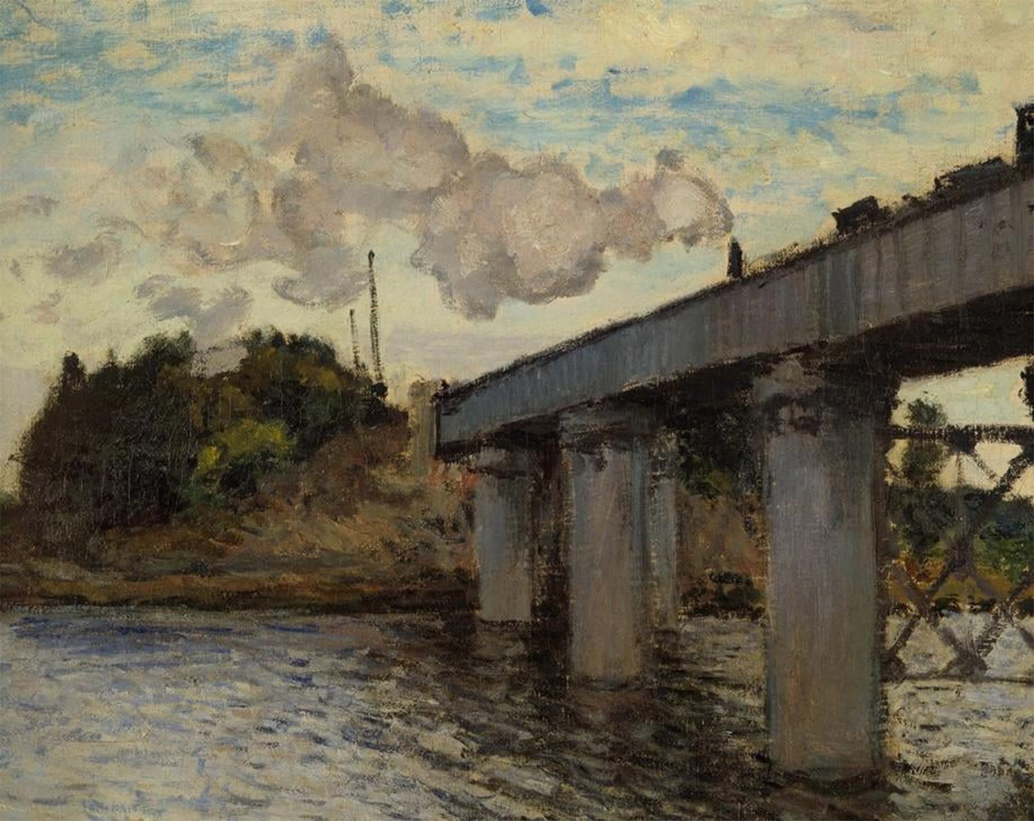Cuadro de Monet el puente de Argenteuil para decoración del hogar modernos 5