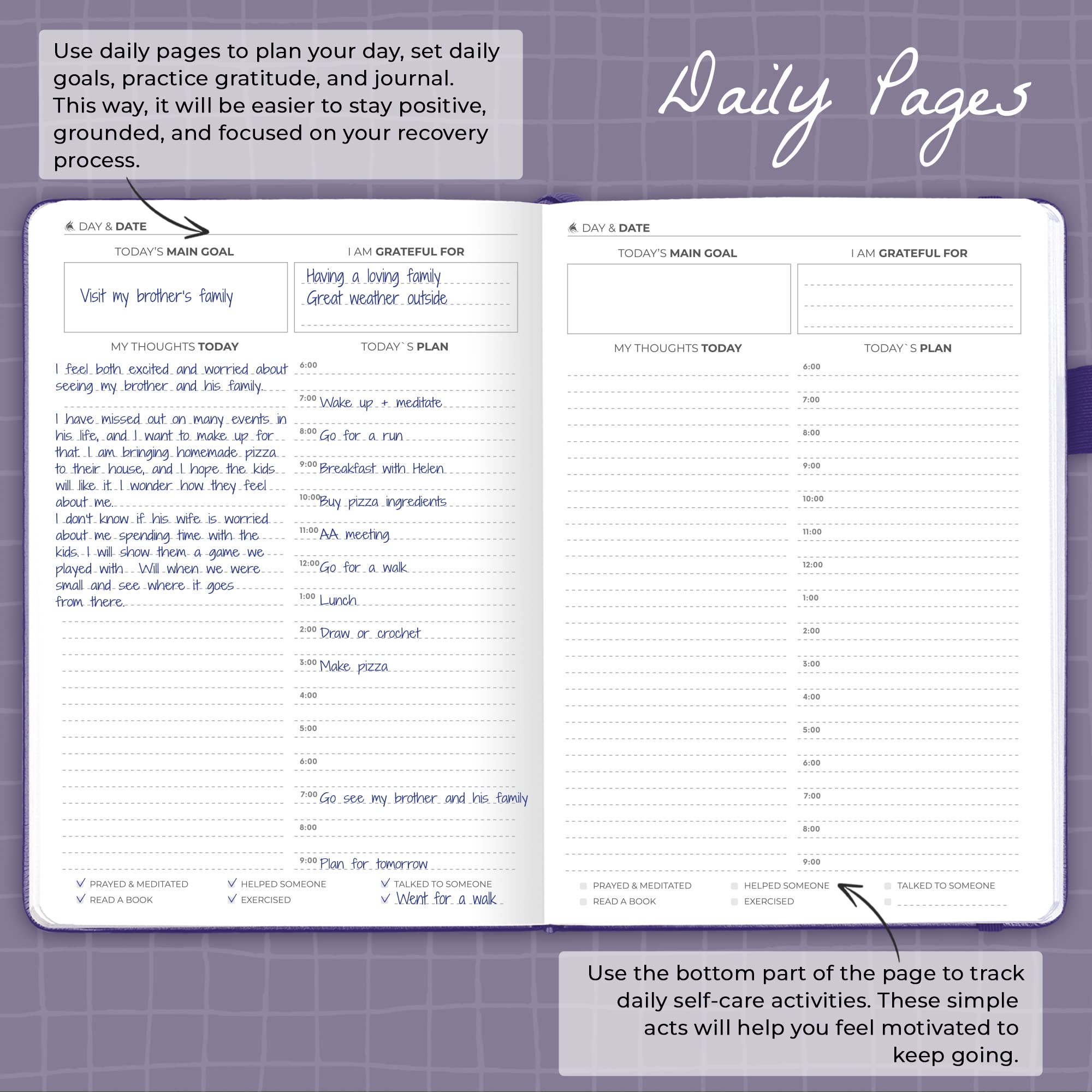 Clever Fox Addiction Recovery Journal, Guided Sobriety Workbook for Alcohol Drug, Gambling, Eating & Other Addictions - Image 3