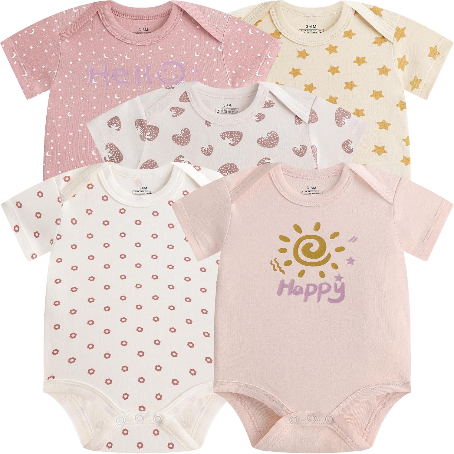 Baby Newborn Layette 10-Piece Clothing Sets Soft Cotton Bodysuits Pants Sets for Baby Boys Girls Toddler Unisex