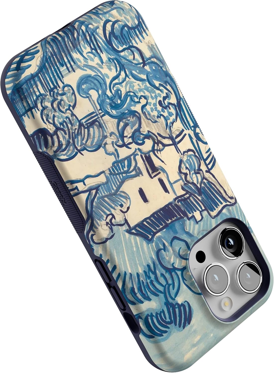 Casely iPhone 14 Pro Max Case | Van Gogh | Landscape with Houses | Bold Protective Design | Compatible with MagSafe