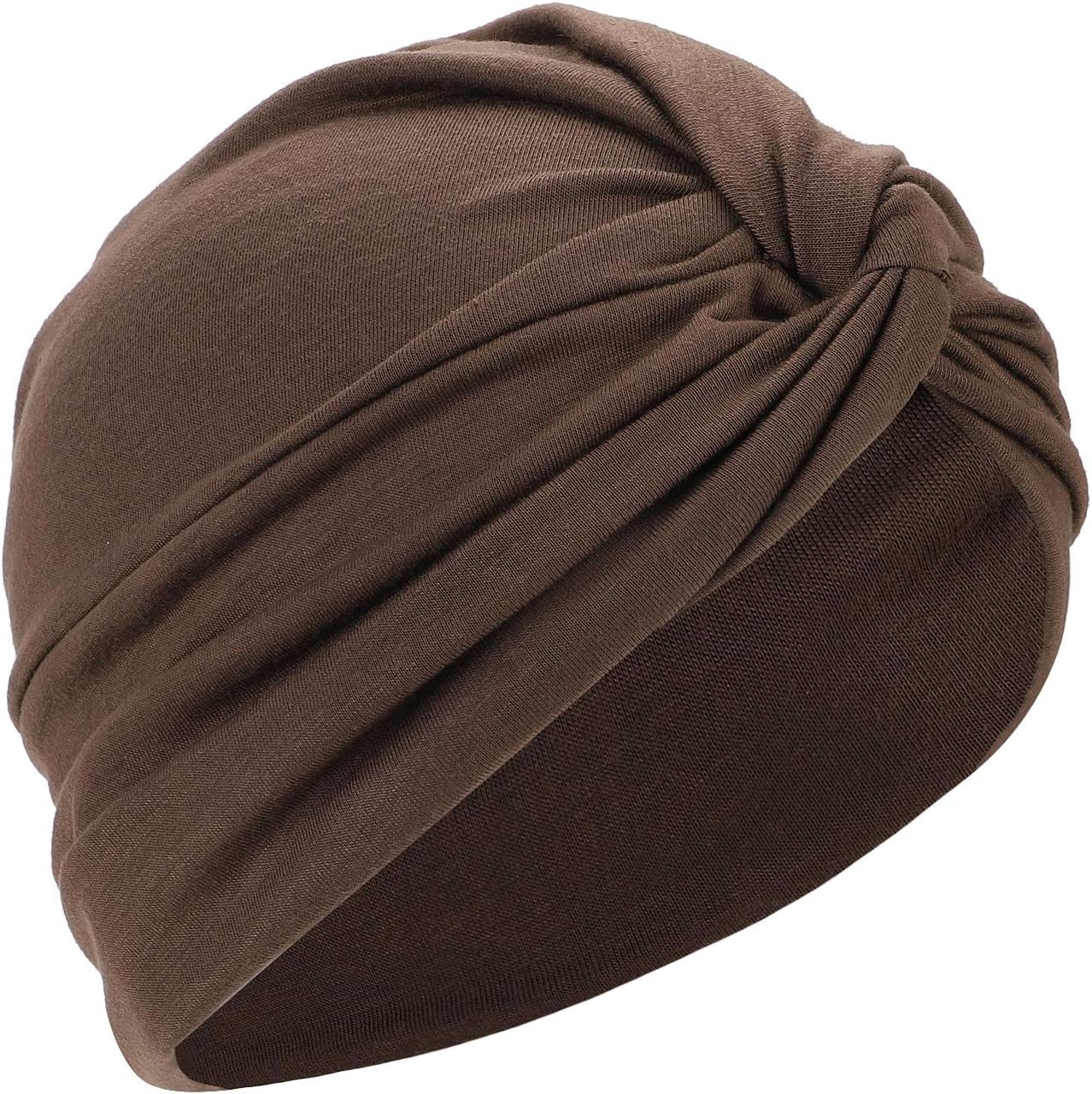 Women Pleated Chemo Turban Stretchy Twist Beanie Hat India Headwear Head Wrap Knot Headscarf Hat Hijab Cap Sleeping Cap - Image 3
