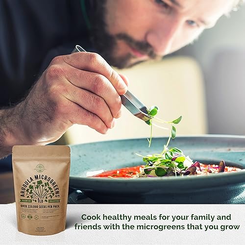 Miniatura 7 de Paquete de 14 semillas de germinación de pimiento dulce y picante y rúcula y microgreens, semillas de reliquia sin OMG para plantar en interiores y