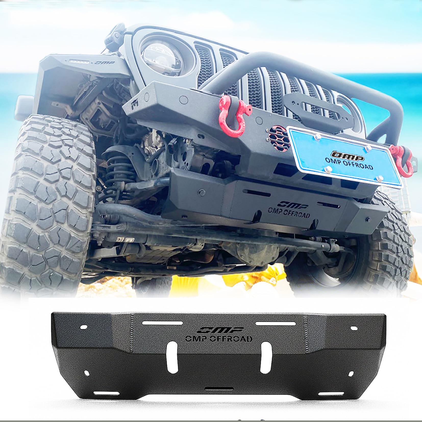 Amazon.com: OMP Offroad Aluminum Front Skid Plate Compatible for