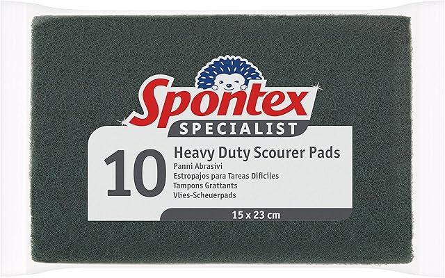 Spontex Specialist Heavy Duty Scourer Pads (Pack of 10)